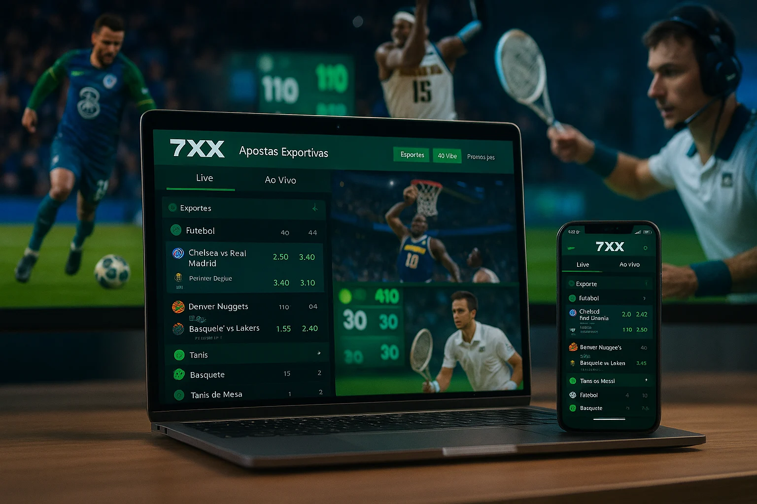 Aposte em apostas esportivas no cassino online 7XX