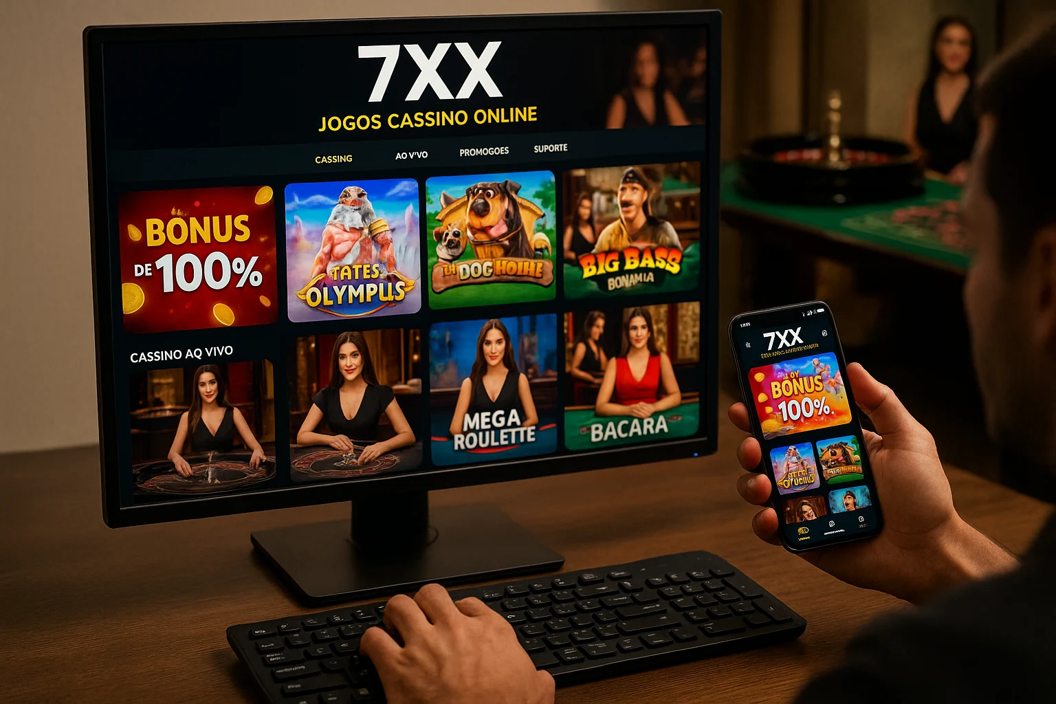 Jogos de cassino online inovadores e emocionantes na 7XX